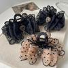 Charm Butterfly Hairpin Polkas Dots Meshes Hair Clip Multipurpose Hair Clamp for Women and Girls