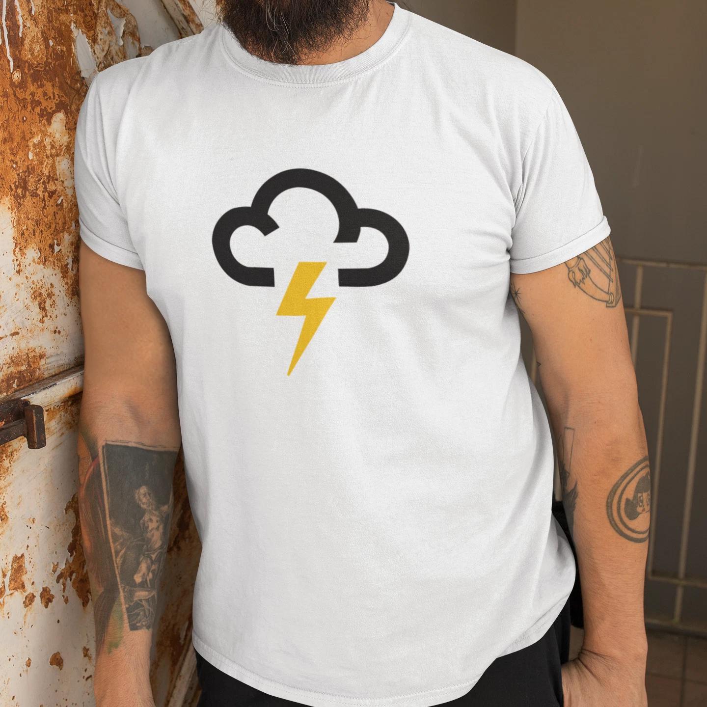 STORMY WEATHER SYMBOL T-Shirt (Mental Health mood lightning rain autumn angry) S