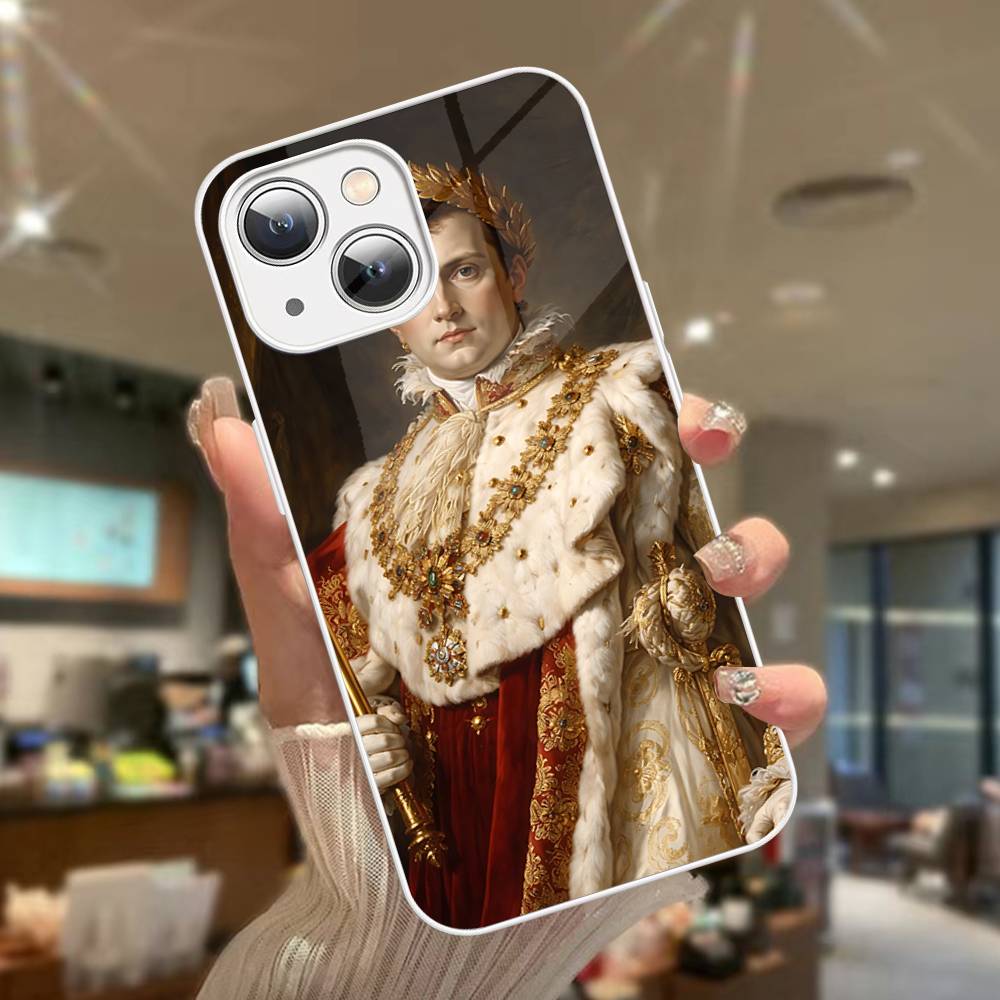 Napoleon Bonaparte Tempered Glass For Iphone 14 13 12 11 Pro Mini XS MAX 14Plus X XS XR Cover