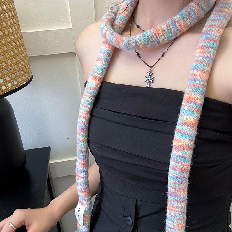 American Artistic Striped Sweet & Spicy Fashionable Women's Scarf for a Stylish Autumn & Winter Look