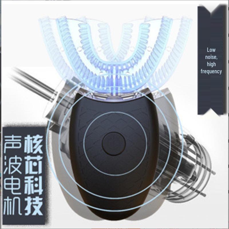 Automatyczna Wodoodporna Szczoteczka Soniczna w Kształcie U z Miękkim Silikonowym Włosiem