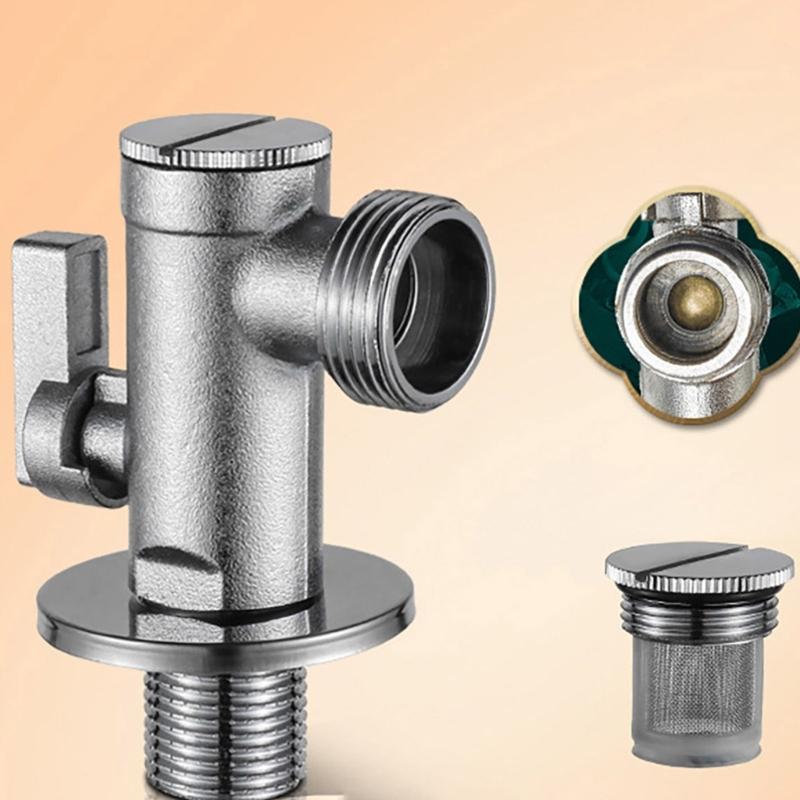 Water Heater Filling Valves Large Flows Water Stop Valves Switches Copper Toilet Dedicated Angle Valves With Filter