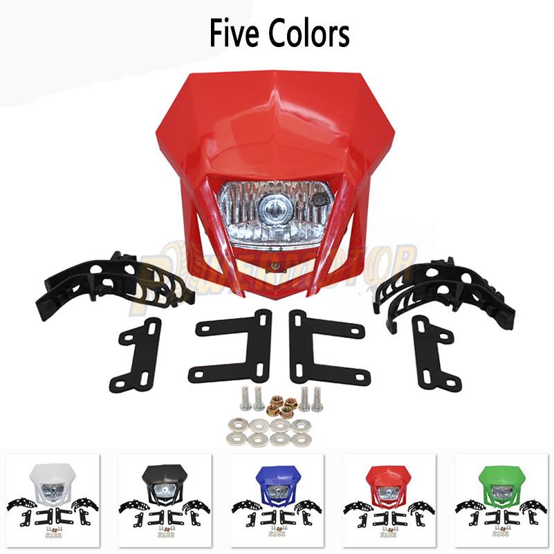 Motorcycle Headlight Fairing Universal Dual Sport Headlight Dirt Bike Head Lamp Motocross for HONDA XR CRF 150 230