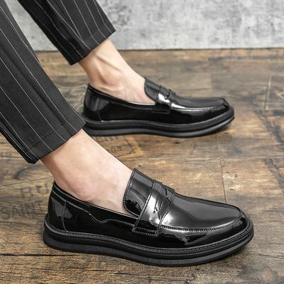 Mote Spisse Herre Pensko utendørs mote Lav hæl Skinn Fritidssko Menn Slip-on Sosiale Mannssko menn mokasiner
