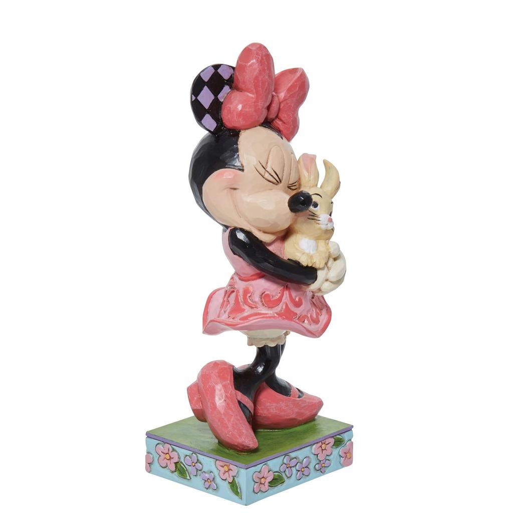 Enesco Disney Traditional Spring Minnie Holding Bunny Figure Tall 5.5"