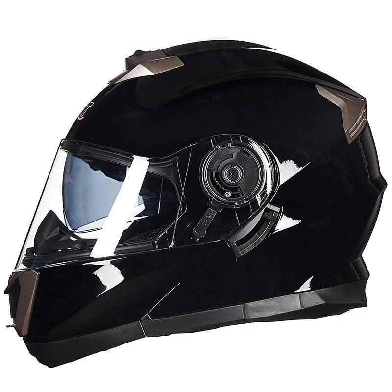 GXT Men's Motorcycle Full Coverage Flip-Up Helmet with Double Lens - DOT Approved