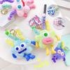 Plush Funny Chenille Sticks Keychain DIY Hair Style Big Mouth Plush Pendant  Couple