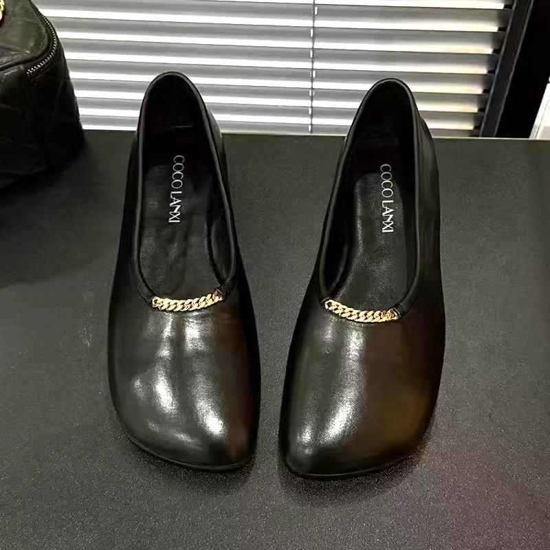 Fashion Women Flats Shoes Platform Shallow Shoes Fashion Dress Loafers Shoes Sport Woman Sneakers 2025 Spring Trend Chain Mujer Zapatos