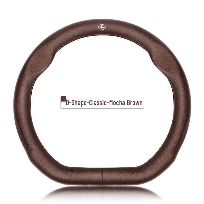 Compatible Leather Steering Wheel Cover for Cheetah CS10, Mattu Feiteng C5, Black King Kong CT5, Qiling CT7, Q6.