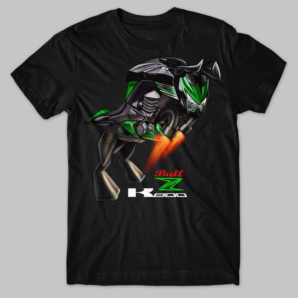 Classic Japanese Motorcycle Z800 Bull Transfiguration Inspired T-Shirt 100% Cotton O-Neck Short Sleeve Summer Casual Mens Tshirt