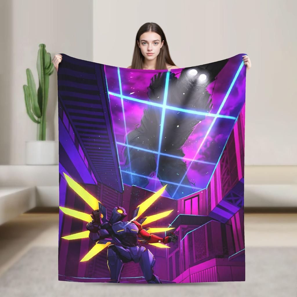 Ultrakill V1 V2 Shooting Game Blanket Coral Fleece Plush Autumn Winter Hell Is Full Multifunction Ultra-Soft Throw Blanket Home