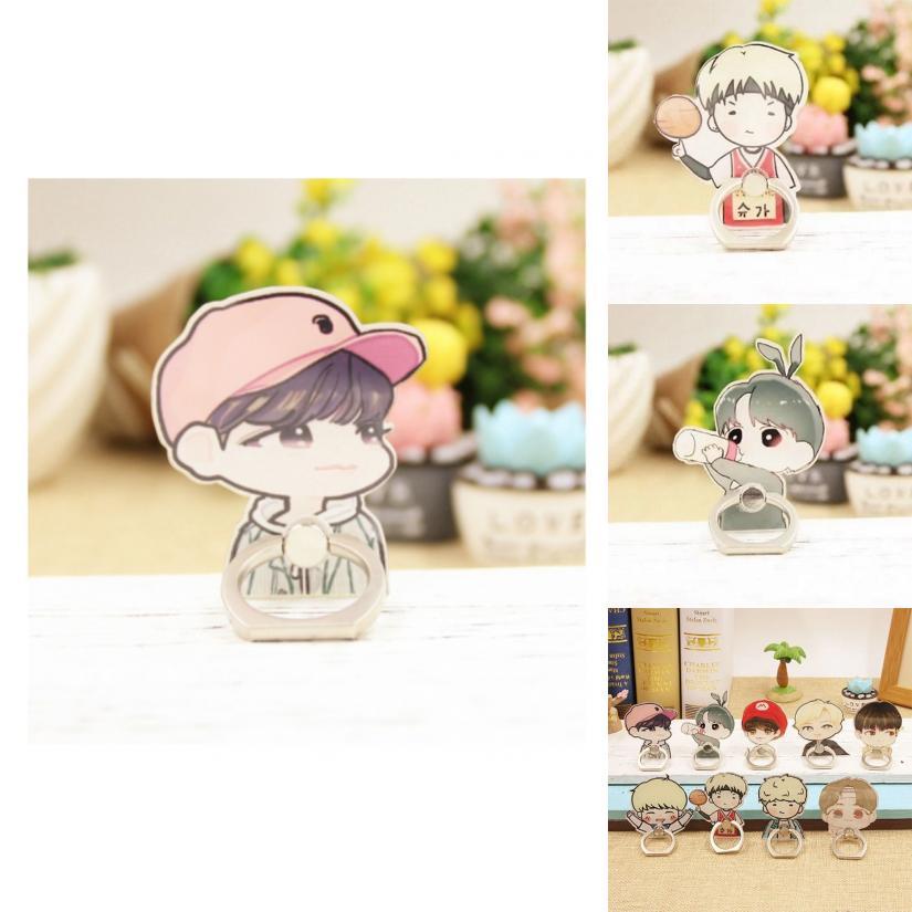 Bts Jimin Suga Ring Clip Phone Stand With Rotatable Design For Fans And Travel