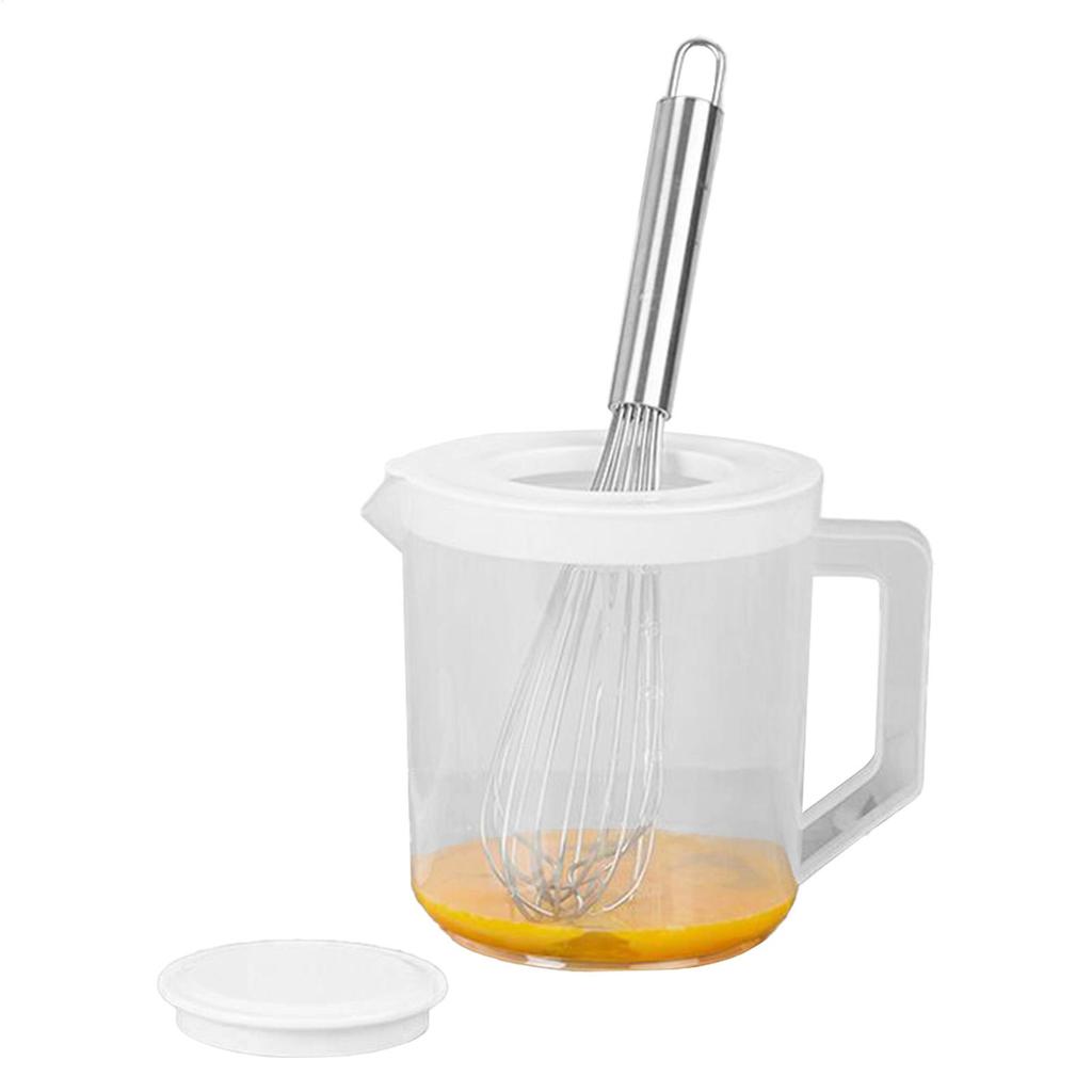 1Pc Large Capacity Baking Measuring Cup Scale Kitchen Mixing Bowl with Lid Transparent Plastic Mixing Cup for Home Tools