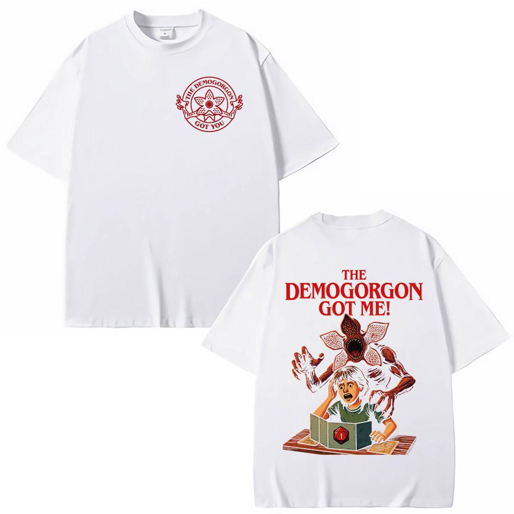 Eddie Munson The Demogorgon Got Me Tshirt Man Eating Flower Monster Pattern Tshirt Mens Womens Casual Tshirt Top