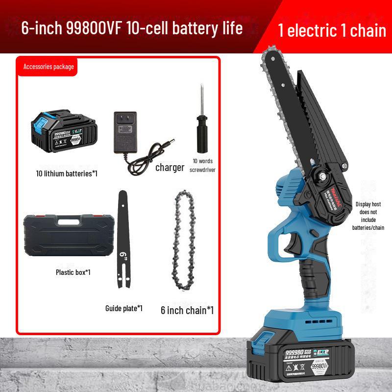 Przenośna bezszczotkowa akumulatorowa piła łańcuchowa - Akumulatorowa piła do przycinania litowo-jonowa do użytku jedną ręką