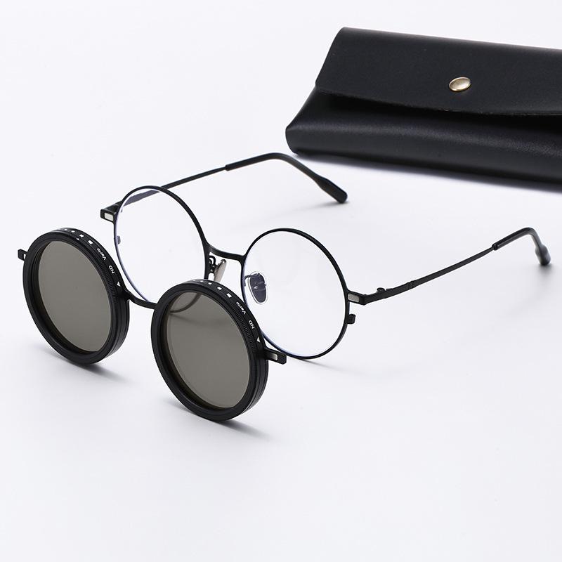 

Magnetic Suction Set Mirror ND Adjustable Rotating Light Reduction Sunglasses Anti-UV Filter Personality Polarized Sunglasses чёрный