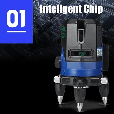 2 Line Professional Laser Level Meter Pure Blue Light Self Leveling Vertical Horizontal Point New