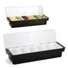 6 Grid X 200ML Spice Box Side Containers Ingredient Containers Stainless Steel Fruit Box Storage 6 Inserts Ingredient Box