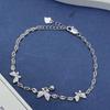 Stylish Korean Ins-Style S925 Sterling Silver Butterfly Zircon Bracelet