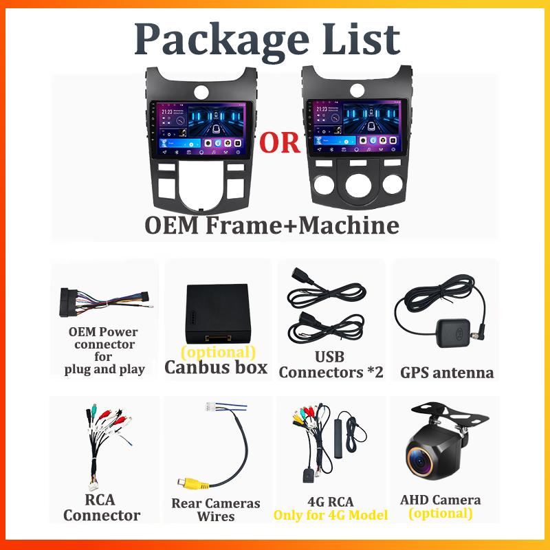 For KIA Forte Cerato 2 Porte Koup 2008-2014  Carplay Auto Screen Wireless Android Auto Car Intelligent Systems AutoMotive 8 Core