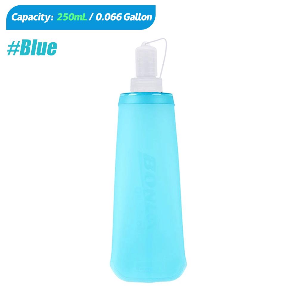 250/500 ml TPU Outdoor-Sportflasche Faltbare weiche Trinkflasche für Laufen, Camping, Wandern, Fahrrad, Fitness, Wasserbeutel