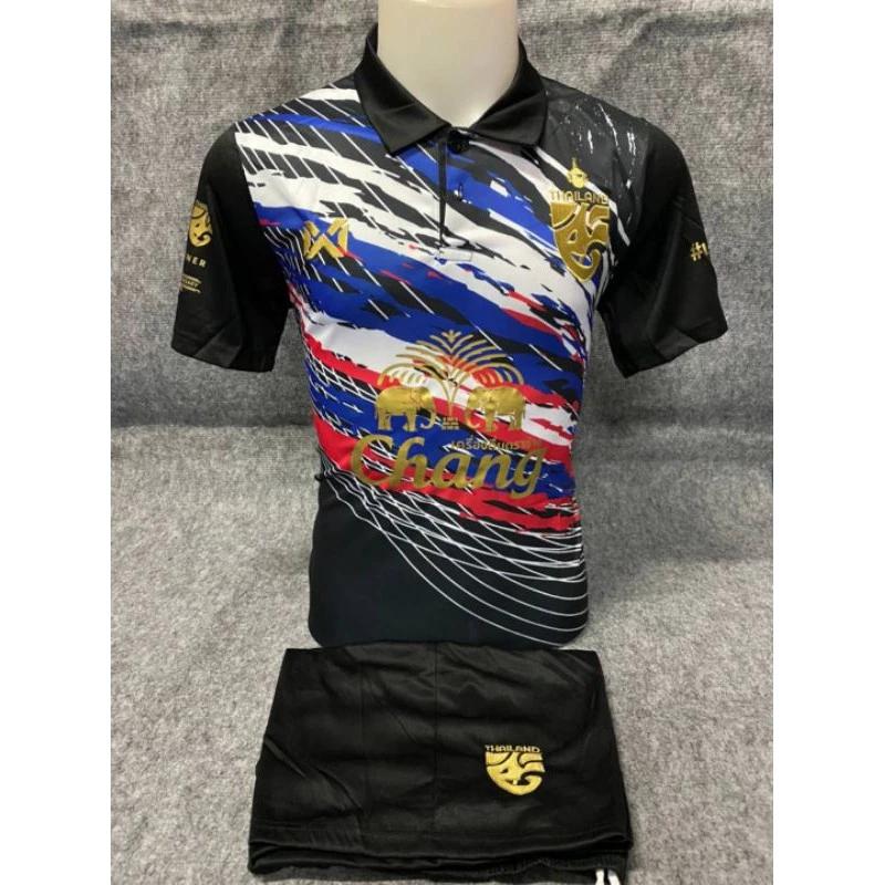 THAILAND Flag Football Soccer Polo Vintage Shirt National Unisex Men Women JERSEY Print Quick Dry Short Sleeve Uniform Elephant Badge Logo