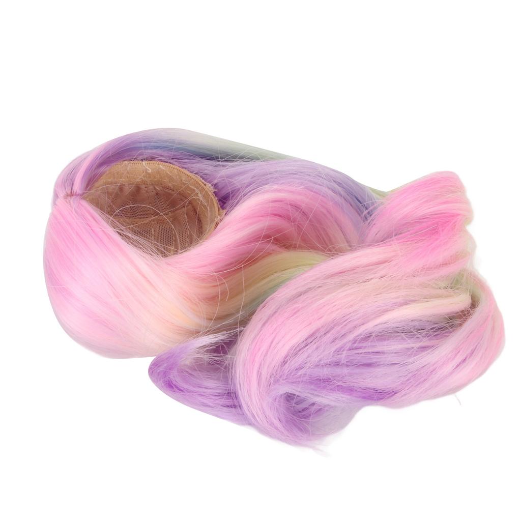 1 6 Ball Jointed Doll Wig Simulation Scalp Soft High Temperature Silk Doll Replacement Hair Wig for 15.5‑17cm Head
