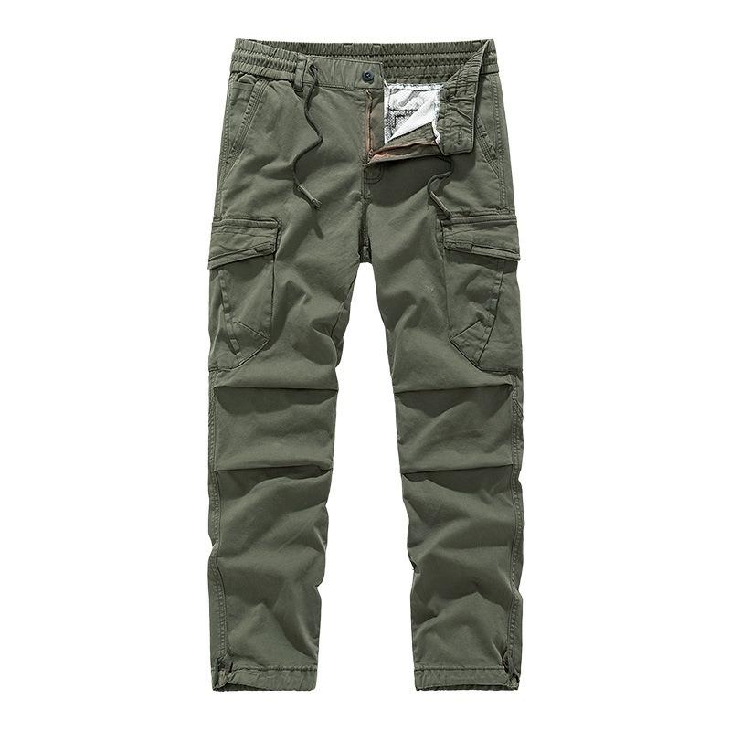 New Overalls, Green Loose Casual Men's High-end Pants, Men's Trend Versatile Trendy Men's Straight-leg Pants