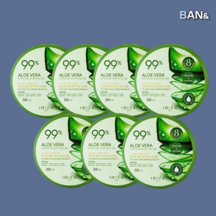 [ibiza] Aloe Moisture Cream Soothing Gel Ala 300ml X7 Large Capacity (17503301)