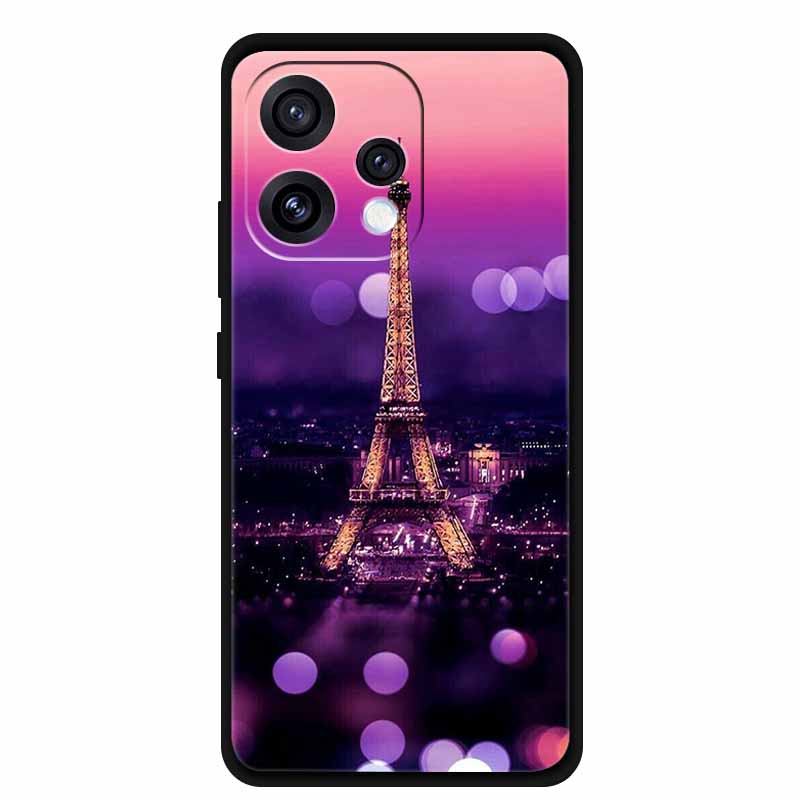 For Oppo Reno15 5G Case 6.59" Cute Cat Balck Edge Soft Silicone Wolf Phone Back Cover For Oppo Reno 15c 5G Protective Lion Funda