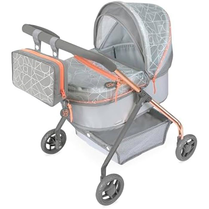 Kočárek pro panenky - DE CUEVAS TOYS - Můj první kočárek - Šedý - 56 cm - Včetně tašky