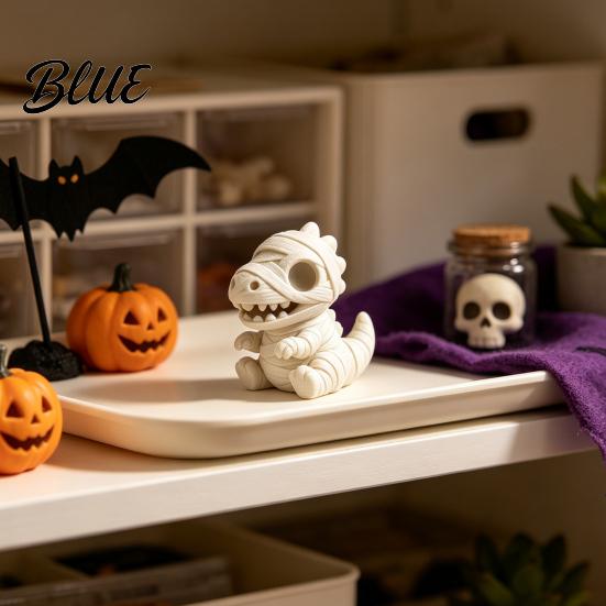 Collectible Pet Figures Miniature Mummy Animal Figurine 3D Printed Pig Chicken Dino Duck Cute Ornaments Cat Statue Spooky Desk Decor Decompression
