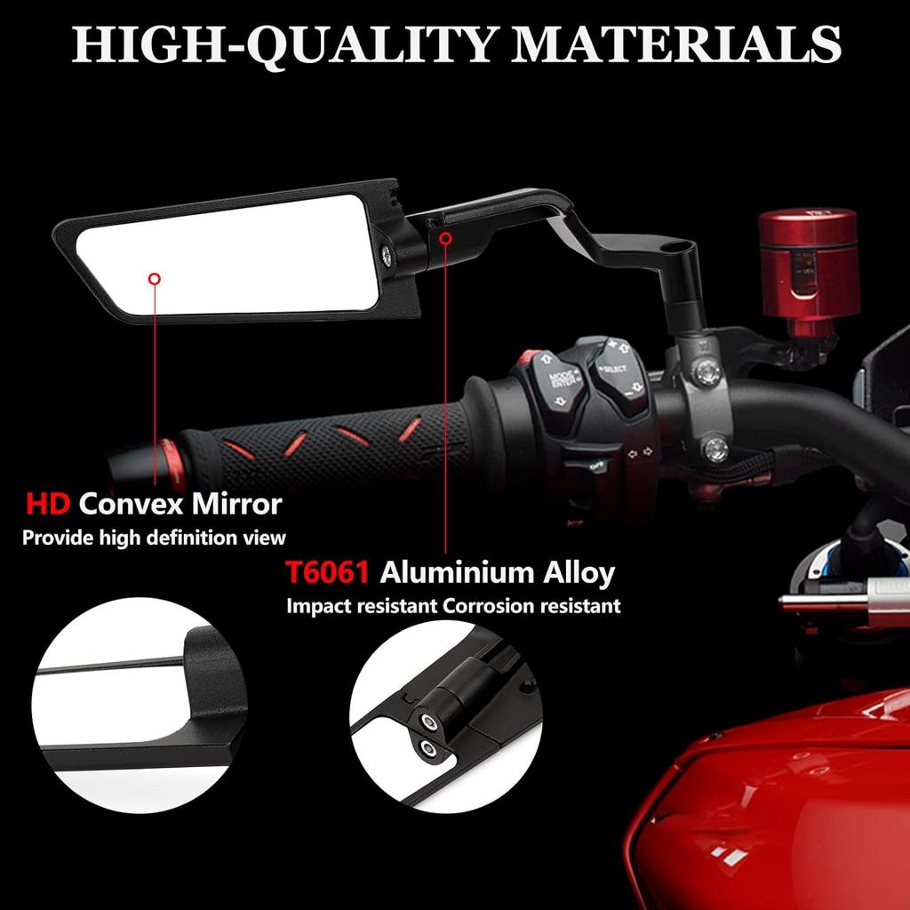 For YAMAHA MT 07 MT07 MT 09 MT09 SP MT 10 MT10 SP Motorcycle Mirrors Stealth Winglets Mirror Kits To Rotate Adjustable Mirrors