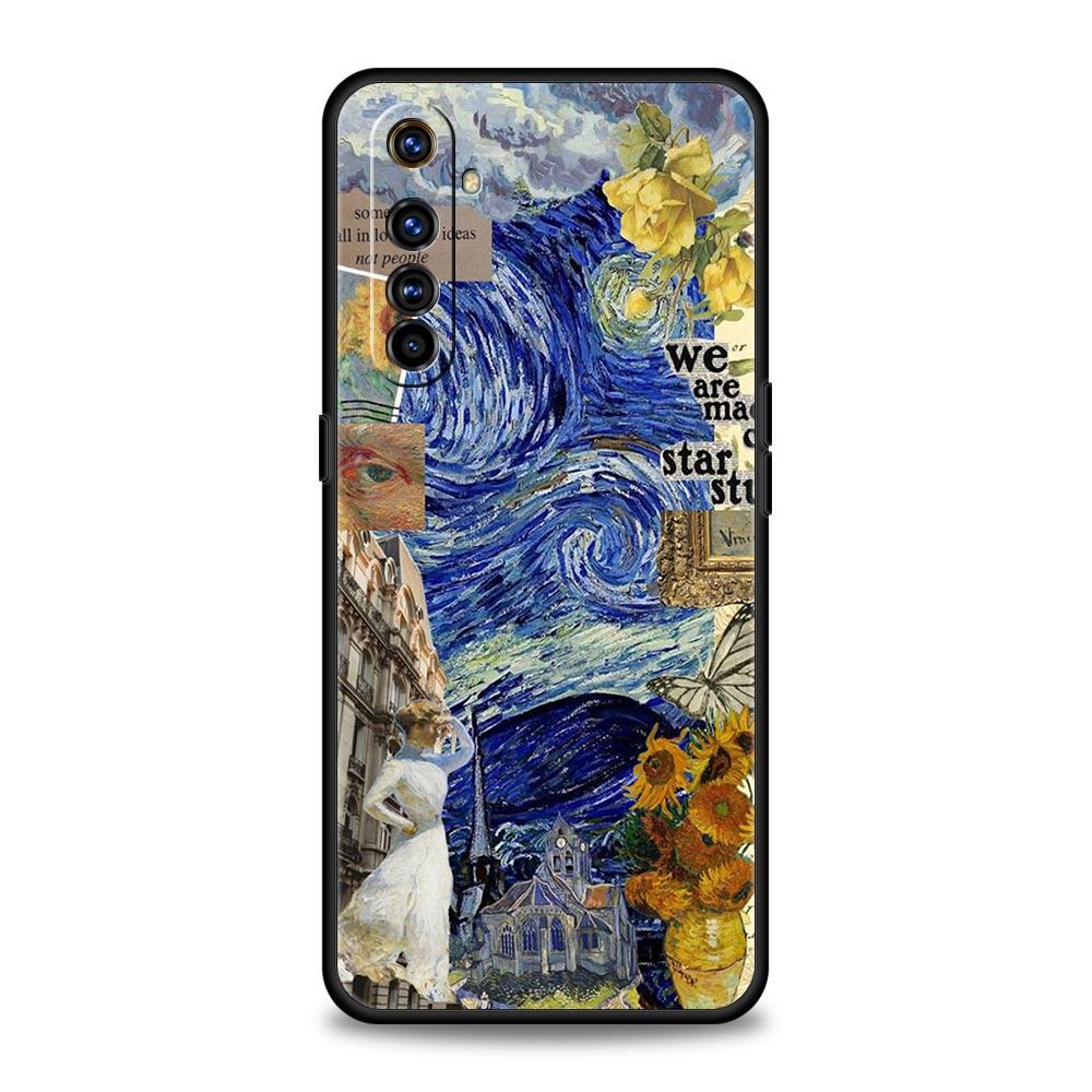 Phone Case For Realme 12 11 10 9 8 5G 7 6 GT5 GT3 GT2 Pro Plus C21 C11 C25 C35 GT Neo 2 3 3T 5 Cover Starry Sky Van Gogh Art