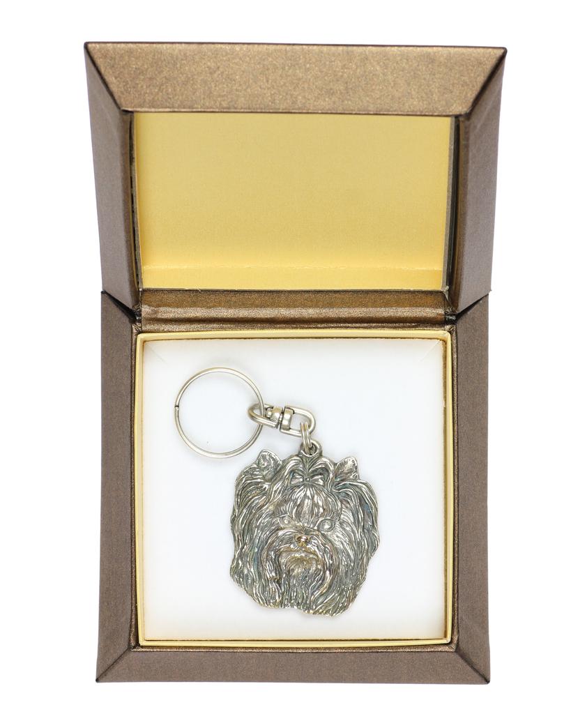 Yorkshire Terrier, Yorkie I - Silver-plated Pendant with a Dog In a Decorative Box, Handbag Decoration, Backpack Pendant by Art-Dog Brand