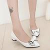 Spring New Women's High Heels Shallow Butterfly-knot Pointed Toe Low Pumps Womens Shoes Summer Plus Size 35-43