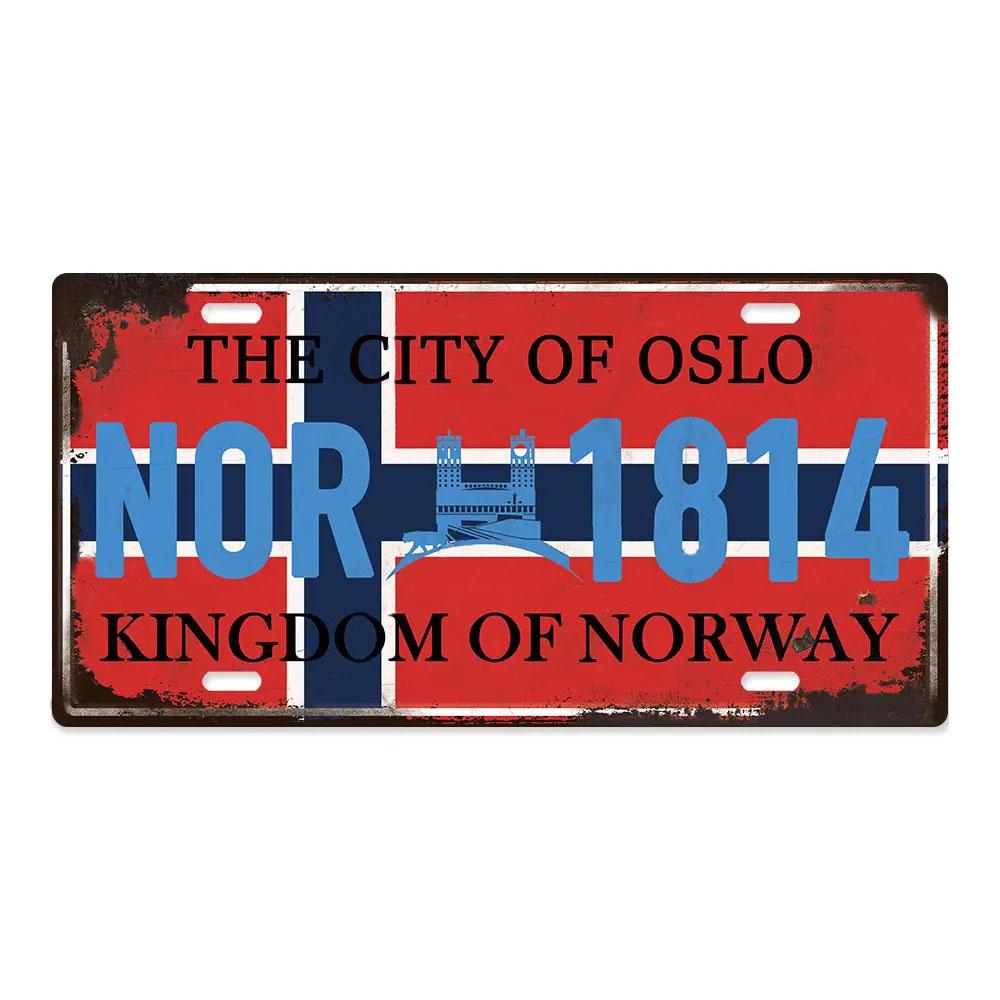 Country Posters Metal Signs Licenses Plate Plaque Metal Vintage Tin Sign Wall Decor for Man Cave Bar Home