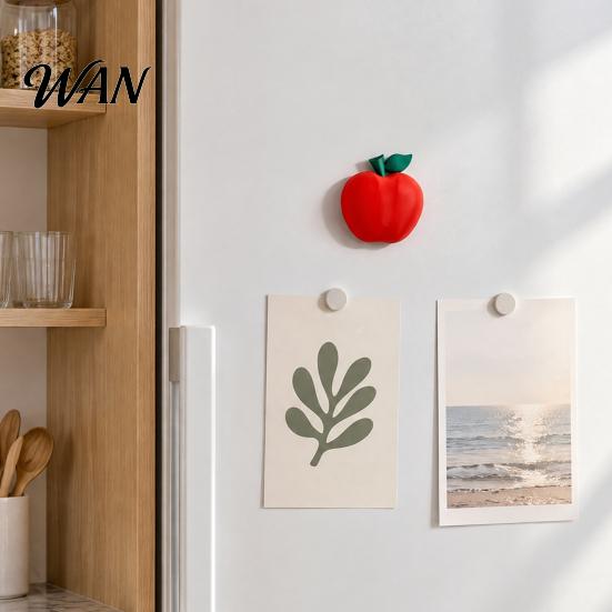 Stocking Stuffers for Kids 3D Printed Christmas Apple Ornament, Realistic Red Figurine, Fruit Magnets Multi-Purpose Keychain Fridge Magnet Desk Decor,
