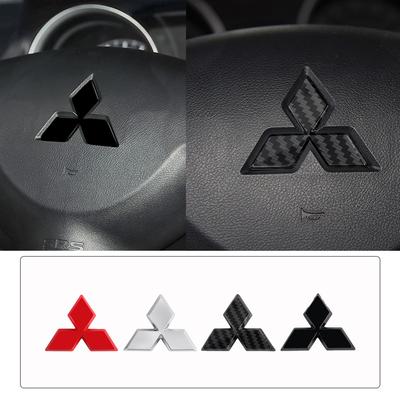 Car Steering  Wheel Center Logo Sticker Decorative Accessories For 9 Ralliart EX Colt Outlander Pajero Lancer Eclipse