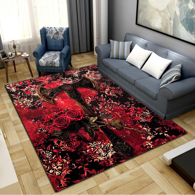 Viking Carpet Rug for Living Room Bedroom Home Sofa Decoration,Kids play Non-slip Floor Mat