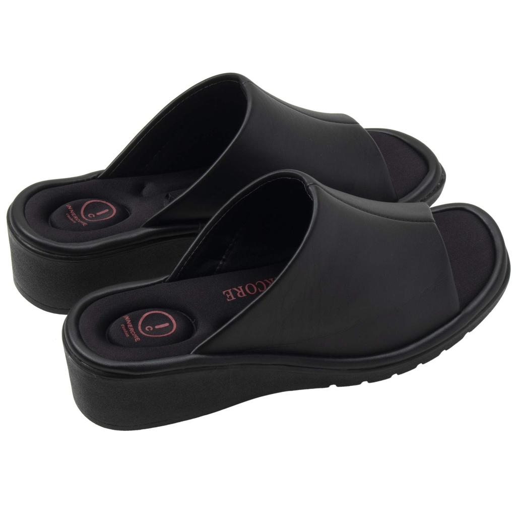 INNERCORE Sizes Slippers, Black, 23-24cm