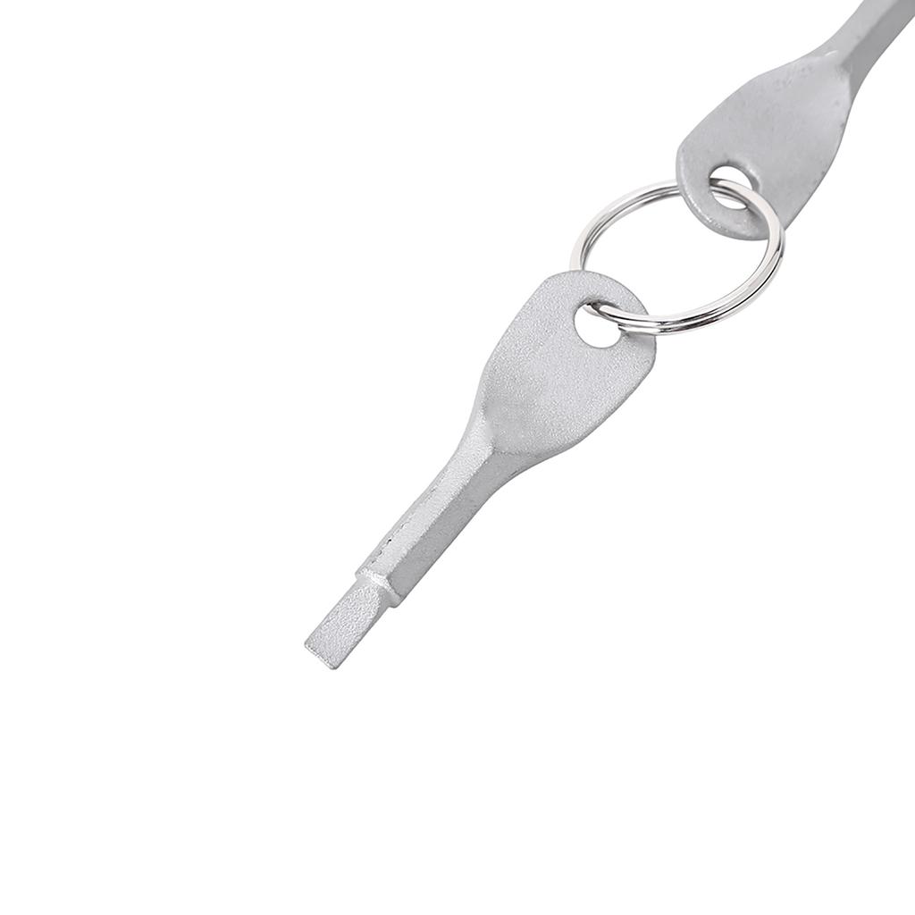 2 Keys Outdoor Pocket Tool EDC Stainless Screwdriver Set Steel Keychain Keyring