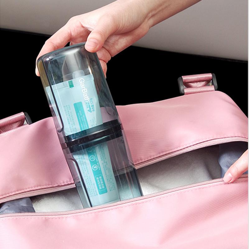 Travel Wash Cup Portable Mouthwash Cup Transparent Brushing Cup Tooth Tank Set Washing Toothbrush Toothpaste Toothbrush Box