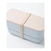 BRUNO Yamanaka-nuri Bicolor 2 Tier Lunch Box Bento Box Dishwasher Safe Microwave Gray No Size RBHK013-GY