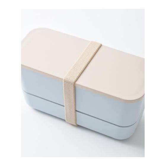 BRUNO Yamanaka-nuri Bicolor 2 Tier Lunch Box Bento Box Dishwasher Safe Microwave Gray No Size RBHK013-GY