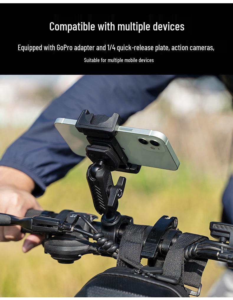 Electric Scooter & Motorcycle Mount for Phone and Camera - Ideal for High-Speed Riding and Live Streaming