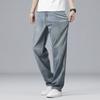 Summer Ultra-thin Lyocell Men's Jeans Drape Soft Fabric Loose Straight Casual Denim Pants Elastic Ice Silk Male Trousers