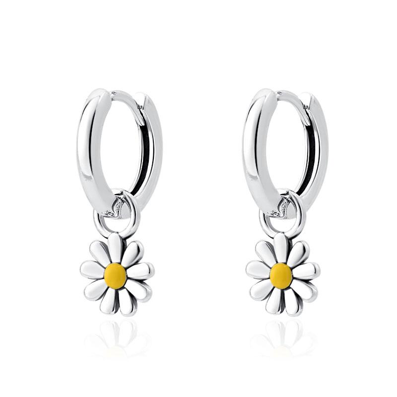 925 Silber Schleifenohrstecker mit Federn Blaue Blume Schmetterling Hochzeitsfeier Schmuck Geschenk für Frauen Modeaccessoire