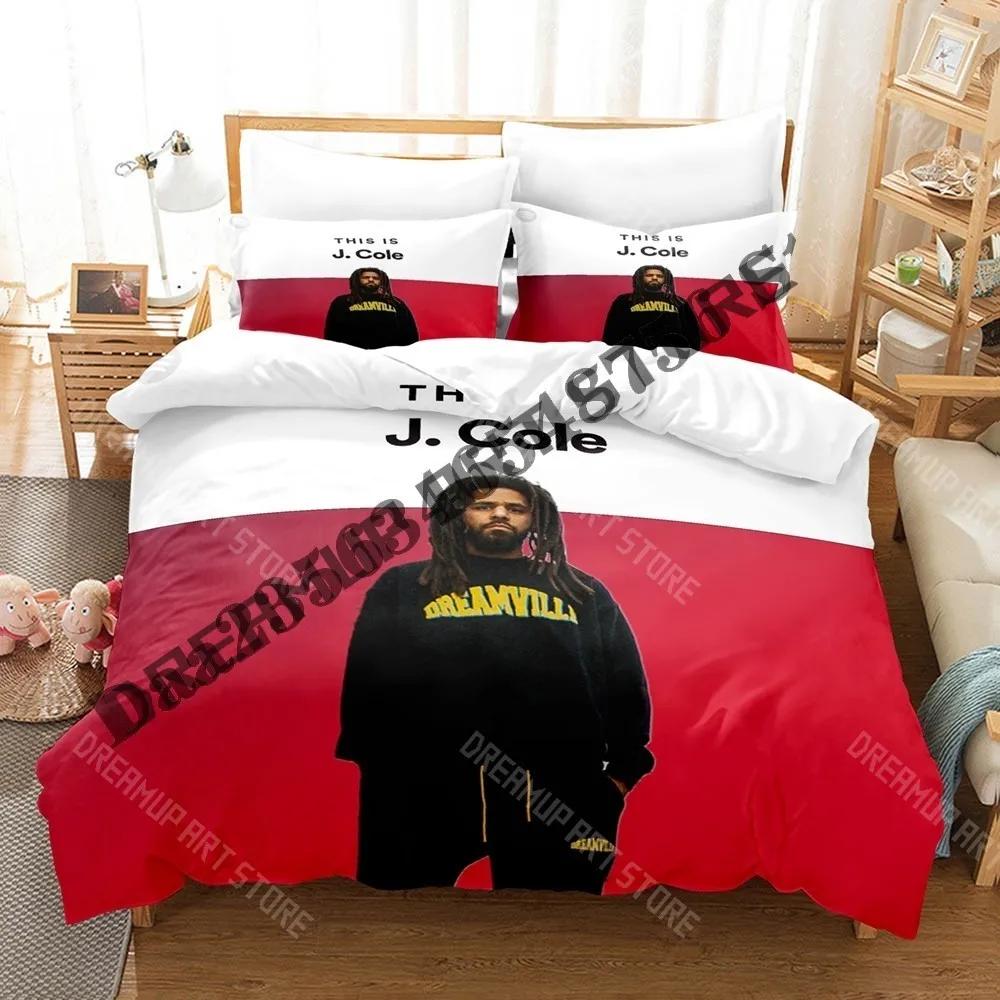 3D Print J Cole Bedding Set Single Twin Full Queen King Size Bed Set Adult Kid Bedroom Duvetcover Sets 3D Print Anime Bed Sheet