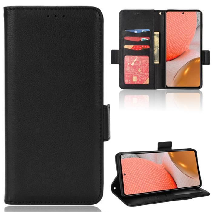 Coque Pour Samsung Galaxy A53 5G 6.5" Etui Housse Téléphone noir étui Portefeuille PU à rabat case cover - Pour Samsung A53 5G